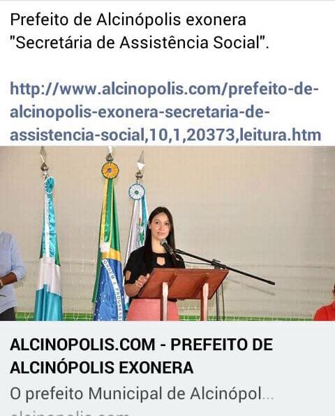 Alcinópolis: Prefeito exonera vice-prefeita da secretaria de Assistência Social