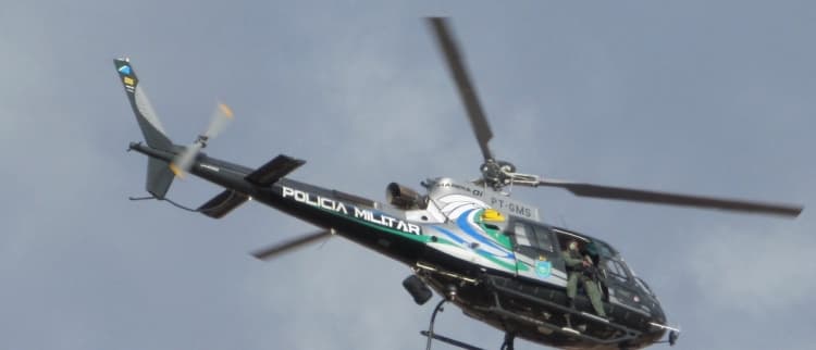 Policia Militar usar helicóptero para averiguar possível “esquema” para roubar bancos em Costa Rica