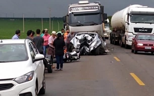 Hoje: Acidente no trevo da fazenda monarka com vítima fatal